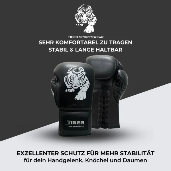 Profi Boxhandschuhe mit Schnüre aus hochwertigem PU-Leder